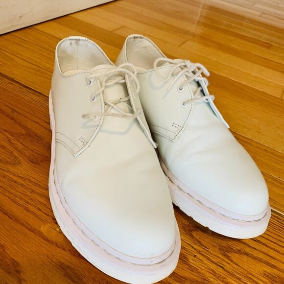 Dr. Martens Women's 1461 Mono 3-Eye White Smooth Leather - Picture 2 of 16
